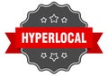 hyperlocal label Royalty Free Stock Photo