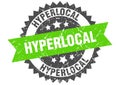 hyperlocal stamp. hyperlocal grunge round sign. Royalty Free Stock Photo