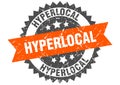 Hyperlocal stamp. hyperlocal grunge round sign. Royalty Free Stock Photo