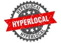 Hyperlocal stamp. hyperlocal grunge round sign. Royalty Free Stock Photo