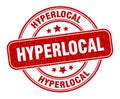 hyperlocal stamp. hyperlocal round grunge sign. Royalty Free Stock Photo
