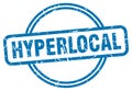 hyperlocal stamp. hyperlocal round grunge sign. Royalty Free Stock Photo
