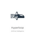 Hyperloop icon vector. Trendy flat hyperloop icon from artificial intellegence and future technology collection isolated on white