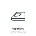 Hyperloop outline vector icon. Thin line black hyperloop icon, flat vector simple element illustration from editable artificial