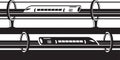 Hyperloop overground and underground trains