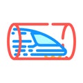 hyperloop railway color icon vector illustration Royalty Free Stock Photo