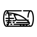 hyperloop railway line icon vector illustration