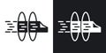 Hyperloop thin line vector icon set