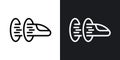 Hyperloop thin line vector icon set