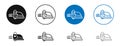 Hyperloop thin line vector icon set
