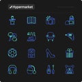 Hypermarket thin line icons set Royalty Free Stock Photo