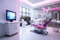 A hypermodern treatment room for dentistry Royalty Free Stock Photo