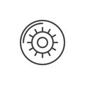 Hyperopia eye outline icon