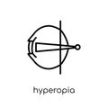 Hyperopia icon. Trendy modern flat linear vector Hyperopia icon