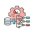 hyperparameter tuning machine learning color icon vector illustration Royalty Free Stock Photo