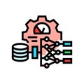 hyperparameter tuning machine learning color icon vector illustration