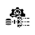 hyperparameter tuning machine learning glyph icon vector illustration