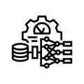 hyperparameter tuning machine learning line icon vector illustration
