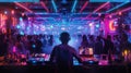Hyperrealist DJ in Vibrant Club Scene Royalty Free Stock Photo