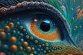 hyperrealistic abstract close-up Renaissance psychedelic
