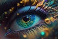 hyperrealistic abstract close-up Renaissance psychedelic