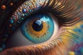 hyperrealistic abstract close-up Renaissance psychedelic