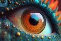 hyperrealistic abstract close-up Renaissance psychedelic