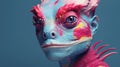 Hyperrealistic Animal Portrait: Pink Makeup Character By Mikael Helsingfors