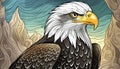 Realistic Bald Eagle Coloring Page For Toddlers
