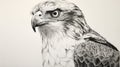 Hyperrealistic Black And White Drawing Of Osprey