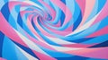 Hyperrealistic Candycore Painting With Swirling Blue And Pink Spiral