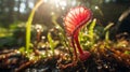 Hyperrealistic Carnivorous Plant: A Captivating Forest Beauty