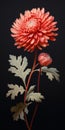 Hyperrealistic Chrysanthemum Sculpture With Dramatic Shadows