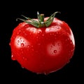 Hyperrealistic Composition: Tomato With Water Droplets