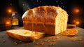 Hyperrealistic 3d Ar Image: Multigrain Bread And Orange Marmalade Royalty Free Stock Photo