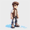Hyperrealistic 3d Pixel Boy Illustration By Grayson Blouse