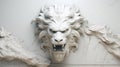 Hyperrealistic 3d Render Of A Lion Head In The Style Of Kozo Yokai Royalty Free Stock Photo