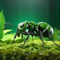 Hyperrealistic 3d Render Of Muscular Black And White Ant