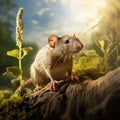 Hyperrealistic Fauna: A Thought-provoking Glorious Mouse In Dramatic Lighting