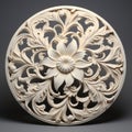 Hyperrealistic Floral Carving: Exquisite Wood Sculpture With Precisionist Lines