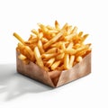 Hyperrealistic French Fries In A Box: Sony 8k Photography