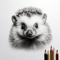 Hyperrealistic Hedgehog Drawing: Charcoal, Pencil, And Vector Art