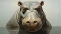 Hyperrealistic Hippopotamus: A Detailed And Dreamlike Rendering