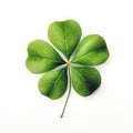 Hyperrealistic Illustration Of A Four Leaf Clover