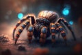 Giant Hyperrealistic Illustration of a Tarantula Insect in Close-Up View Royalty Free Stock Photo