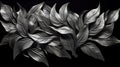 Hyperrealistic Metal Leaves Illustration With Tropical Symbolism
