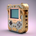 hyperrealistic neo - rococo steampunk minimal gameboy console. highly detailed digital art masterpiece, smooth cam de leon eric