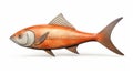 Hyperrealistic Orange Fish Sculpture Inspired By Emily Carr\'s Wood Sculptures