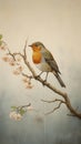 Hyperrealistic Painting Of Birds On Branch By English Artist