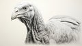 Hyperrealistic Pencil Drawing Of A Turkey With Intricate Detail